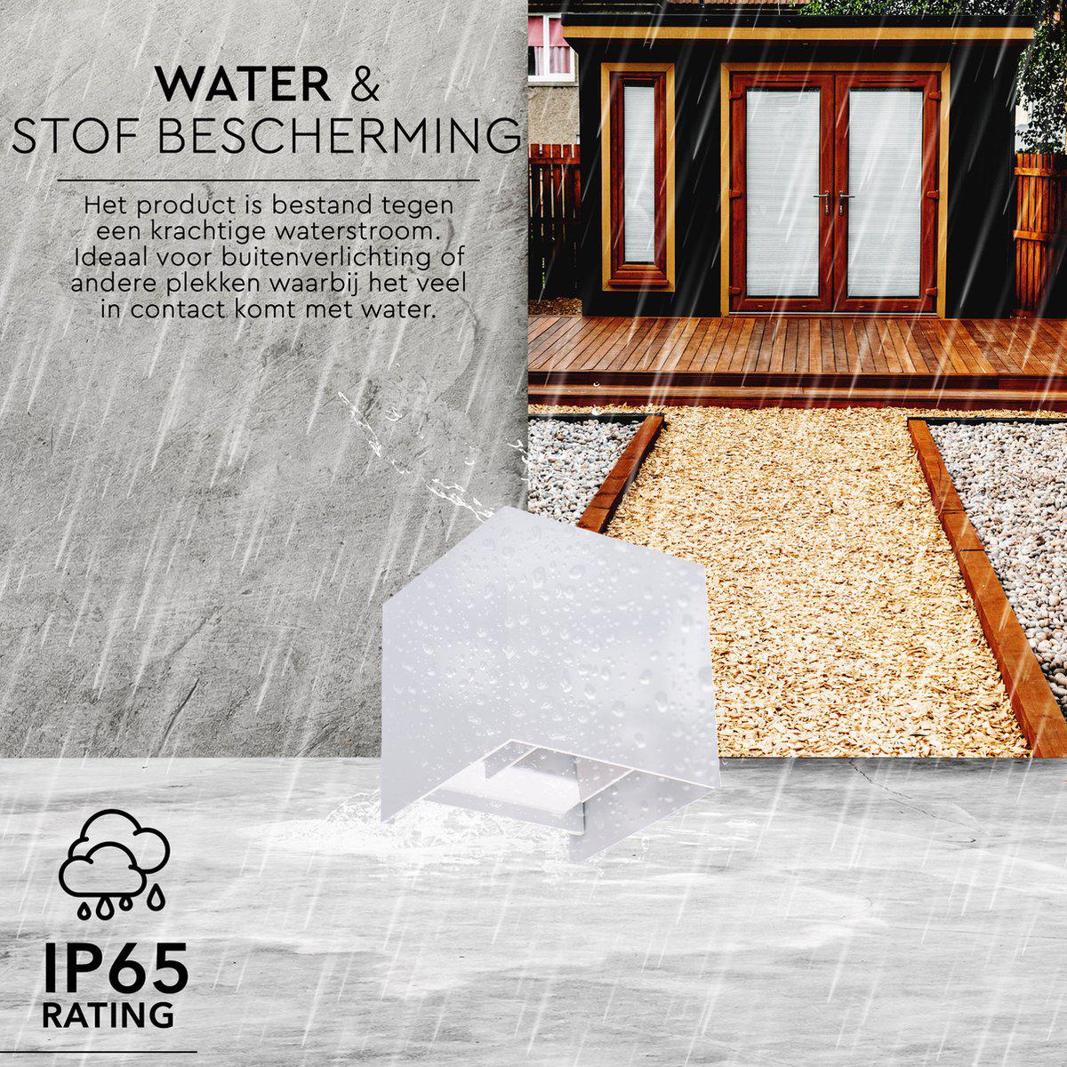 LED's Light Kubus LED Wandleuchte für den Außenbereich - Up &amp; Down Licht - IP65 - Weiß