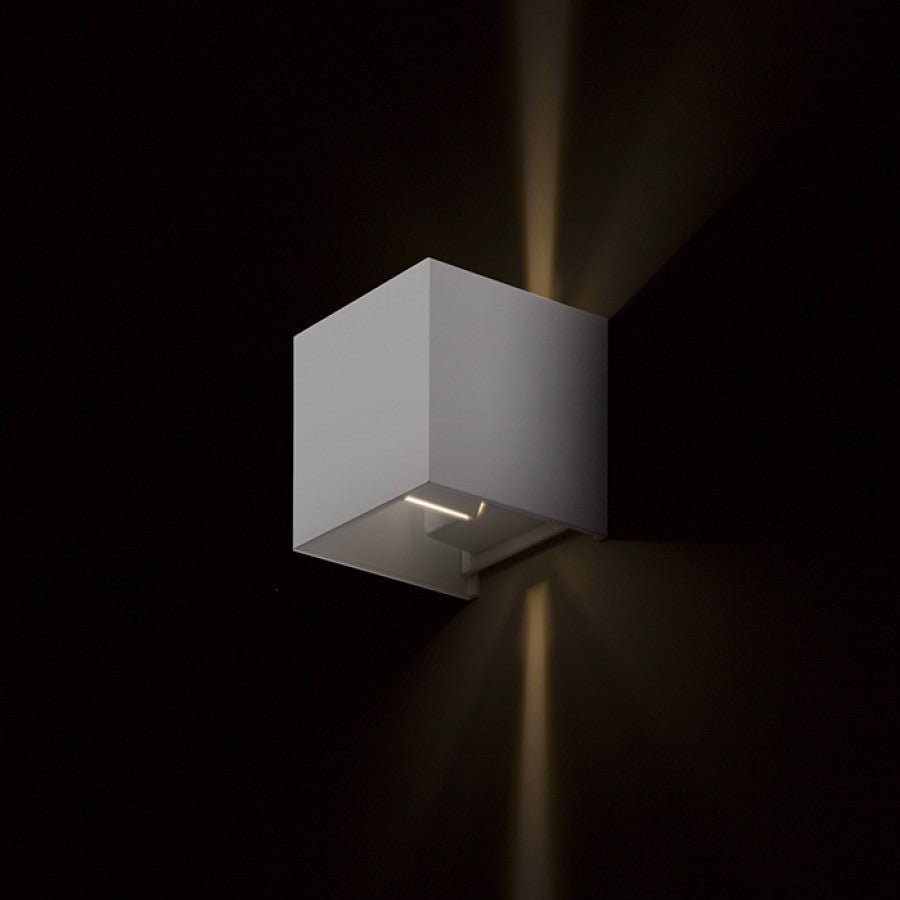 LED's Light Kubus LED Wandleuchte für den Außenbereich - Up &amp; Down Licht - IP65 - Weiß