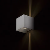 LED's Light Kubus LED Wandleuchte für den Außenbereich - Up &amp; Down Licht - IP65 - Weiß