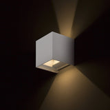 LED's Light Kubus LED Wandleuchte für den Außenbereich - Up &amp; Down Licht - IP65 - Weiß