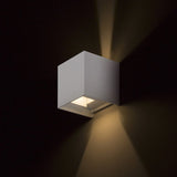 LED's Light Kubus LED Wandleuchte für den Außenbereich - Up &amp; Down Licht - IP65 - Weiß