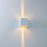 LED's Light Kubus LED Wandleuchte für den Außenbereich - Up &amp; Down Licht - IP65 - Weiß