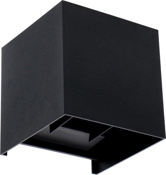 LED's Light Kubus LED Wandleuchte für den Außenbereich - Up &amp; Down Licht - IP65 - Schwarz