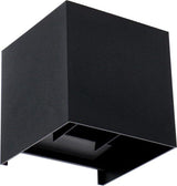LED's Light Kubus LED Wandleuchte für den Außenbereich - Up &amp; Down Licht - IP65 - Schwarz