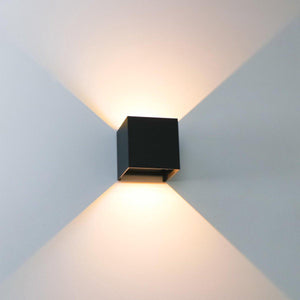 LED's Light Kubus LED Wandleuchte für den Außenbereich - Up & Down Licht - IP65 - Schwarz