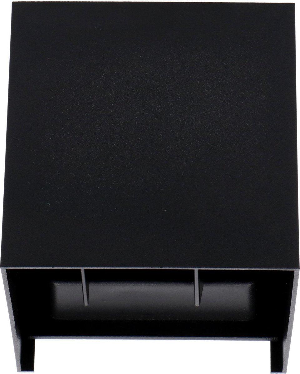 LED's Light Kubus LED Wandleuchte für den Außenbereich - Up &amp; Down Licht - IP65 - Schwarz