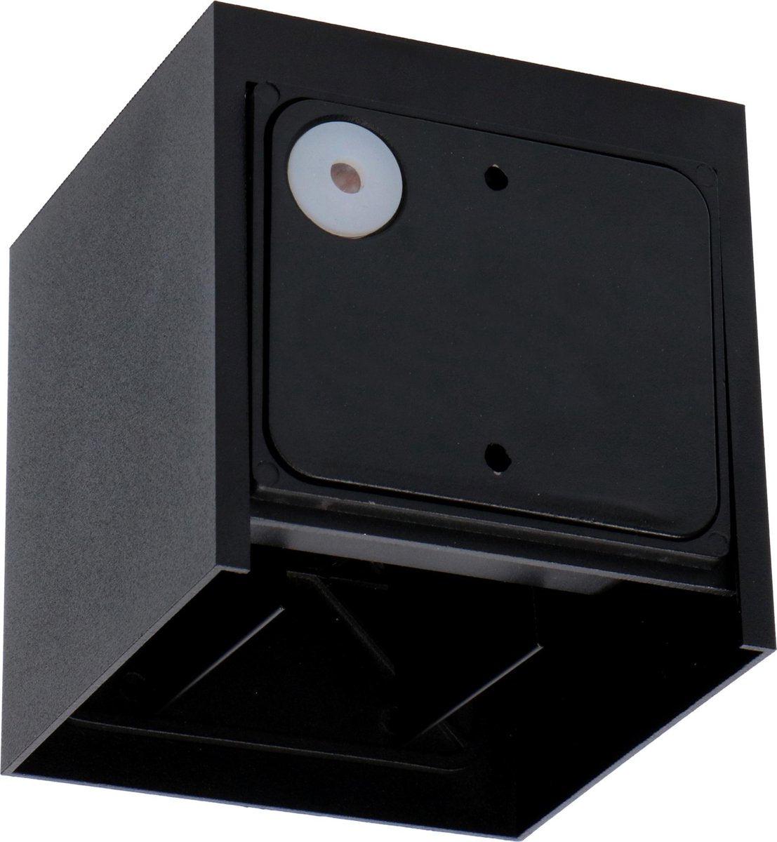 LED's Light Kubus LED Wandleuchte für den Außenbereich - Up &amp; Down Licht - IP65 - Schwarz