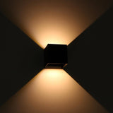 LED's Light Kubus LED Wandleuchte für den Außenbereich - Up &amp; Down Licht - IP65 - Schwarz
