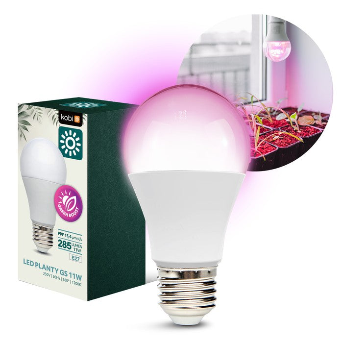 Kweeklamp LED 11W 285lm IP20 3000K met roze licht voor optimale plantengroei