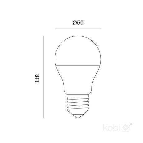 Kweeklamp led Ø60mm 118mm 2200lm 4000K IP20