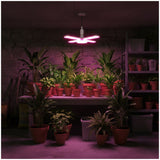Kweeklamp LED met roze verlichting voor optimale plantengroei in een donkere ruimte