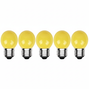 LED lamp E27 geel 5-pack met hoge lichtopbrengst en energiebesparende technologie