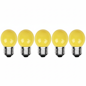 LED-Kugellampe E27 Gelb - 300 Lumen - 3W - IP20 - G45 - 230V - 5 Stück