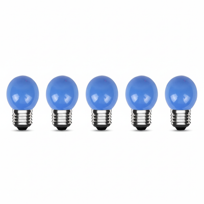 LED Kogellamp E27 Blauw, 300 lumen, 3W, IP20, G45, 230V, 5 stuks