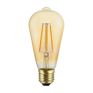 Gloeilamp E27 ST64 - LED 6W=60W - 540 Lumen - Amber 2200K - Dimbaar - 100 stuks - 230V