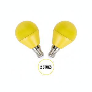 G45 golf ball lamp yellow 2 pieces - E14 LED bulb 4W=30W incandescent bulb - 230V