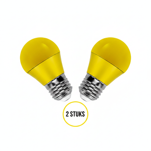 G45 Golf Ball Bulb Yellow 2 pieces - E27 LED lamp 4W=30W incandescent bulb - 230V