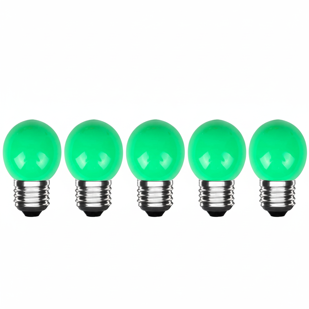 LED lampen 5-pack groen E27 800lm 2700K IP20