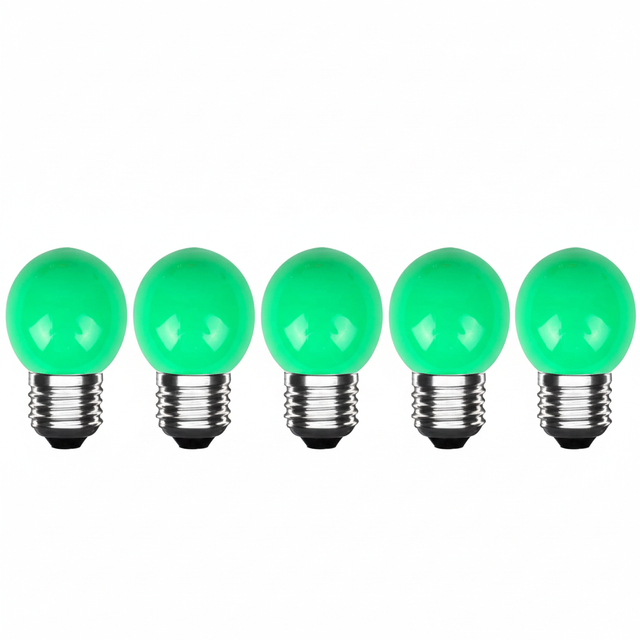 LED lampen 5-pack groen E27 800lm 2700K IP20