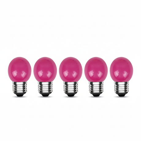 lamp led 5x LED gloeilampen E27 5W 400lm roze