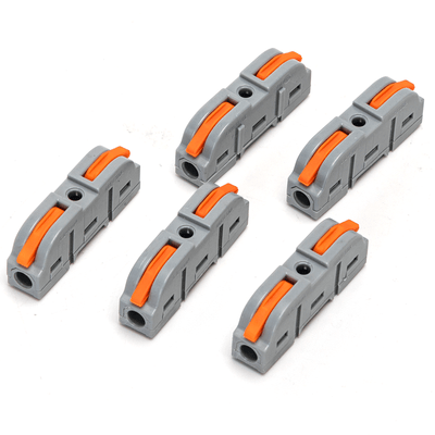 Borne de raccordement LT - 211 lot de 5 pièces - 1x1 - borne de raccordement simple 0,08 - 4 mm² | IP20 refermable - LEDPLANET.NL