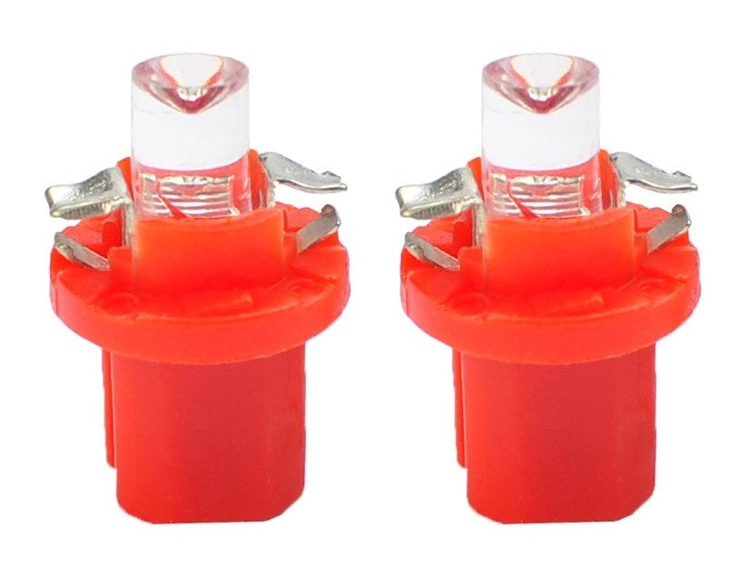 B8.5d car lamp 2 pieces red | LED dashboard lighting - clocks - switches | 12V DC