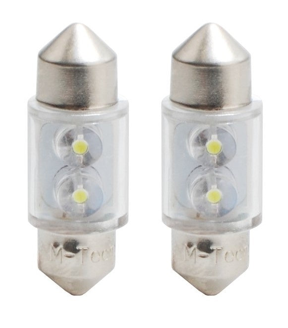 C5W autolamp 2 stuks wit | LED festoon 31mm | SV8.5 0.13W - 12V DC