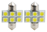 C5W car lamp 2 pieces 31mm white | LED festoon SV8.5 1.44W - 12V DC