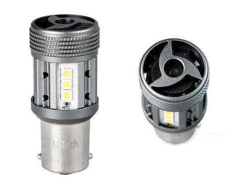 BA15S - 1156 - car bulb set 2 pieces - 6500K | P21W 7506 - 2x 12-SMD LED | forced cooling - CANBUS 12V &amp; 24V DC