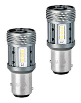 BAY15d - 1157 - car lamp set 2 pieces - 6500K | P21/5W 7528 - 2x 12-SMD LED | forced cooling - CANBUS 12V &amp; 24V DC