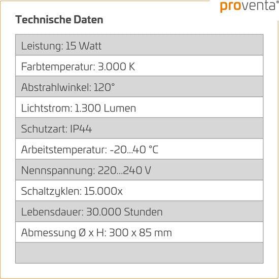 LED's Light Universal Ceiling Lamp 1500 - Suitable for bathroom IP44 - Warm white (3000K) - 30 cm