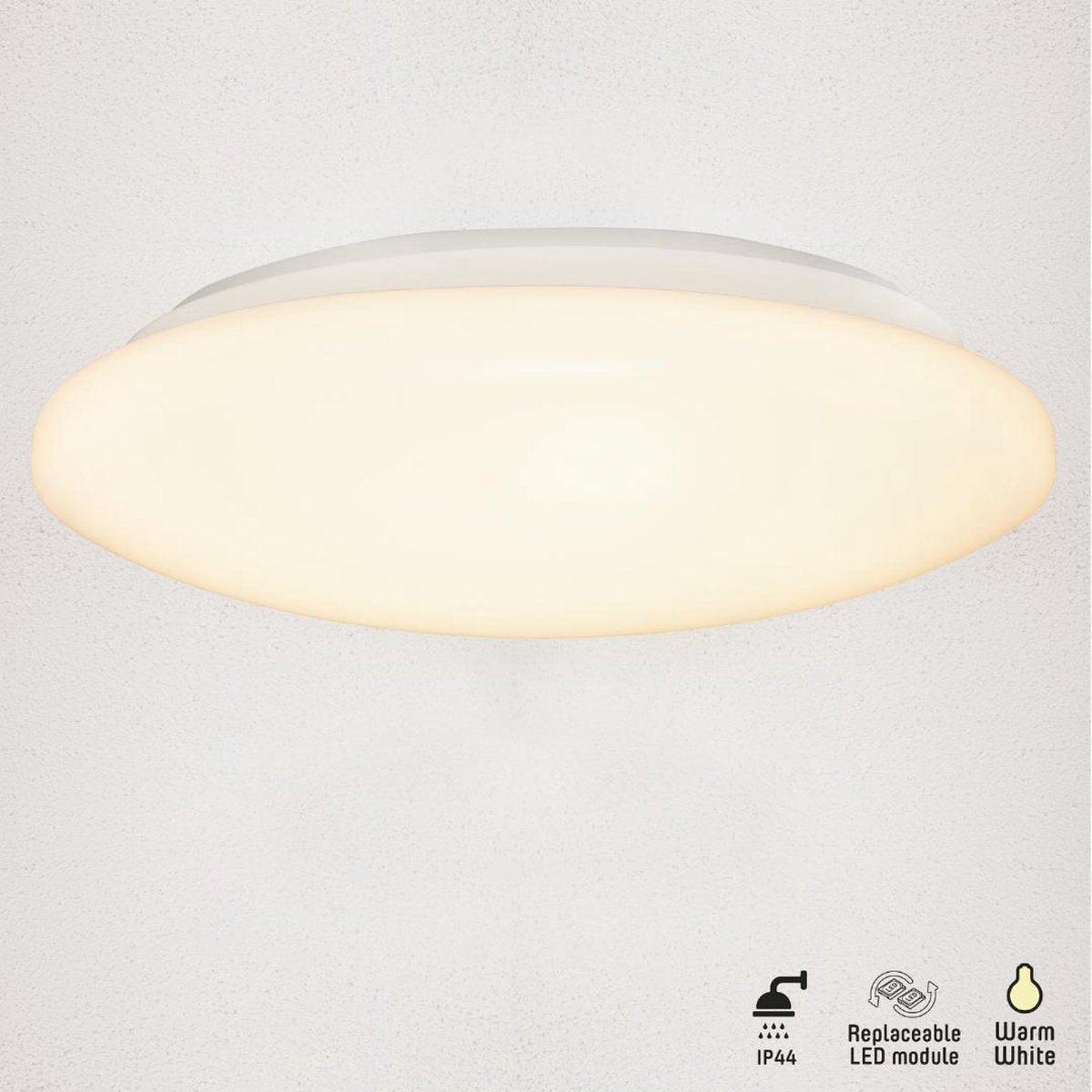 LED's Light Universal Ceiling Lamp 1600 - Suitable for bathroom IP44 - Warm white (3000K) - 37 cm