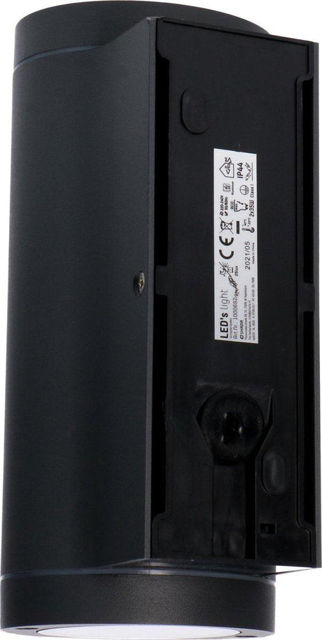LED wandarmatuur met sensor - GU10 fitting - IP44 waterdicht - daglichtsensor - 35W - antraciet - 230V