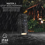 LED's Light Up &amp; Down LED Outdoor Lamp with Sensor - IP44 Waterproof - GU10 Fitting - Venezia Model - Anthracite