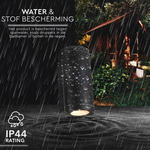 LED wall fixture with sensor - GU10 socket - IP44 waterproof - daylight sensor - 35W - anthracite - 230V