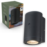 LED's Light LED Outdoor Lamp with Sensor - IP44 Waterproof - GU10 Fitting - Model Bari - Anthracite
