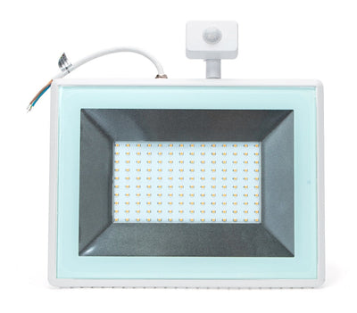 Buitenlamp met sensor, LED schijnwerper 100W vervangt 1000W, koelwit 4000K