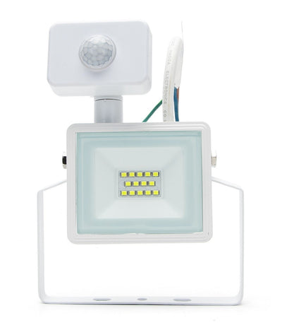 White outdoor LED light | 10W=100W LED floodlight | IR sensor | cool white 4000K | waterproof IP65 - LEDPLANET.NL
