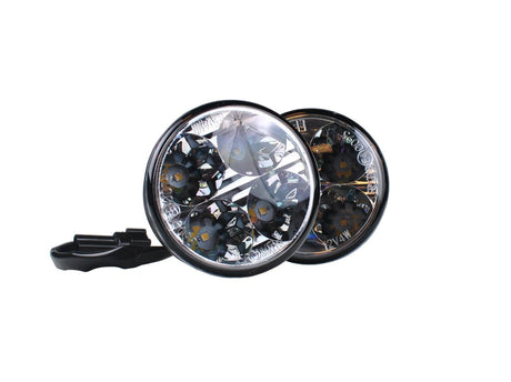 Ensemble d’éclairage diurne à LED M-TECH avec des lampes rondes pour une meilleure visibilité sur la route