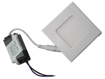 Square LED downlight | 85 x 85mm | 3 watts warm white | 3000K | recessed - LEDPLANET.NL
