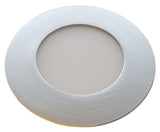 LED downlight round | 120mm diameter | 6 Watt warm white | 3000K | aluminium look | recessed 