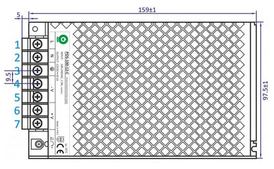 LED driver 12 Volt DC, 12.5A, 150 Watt