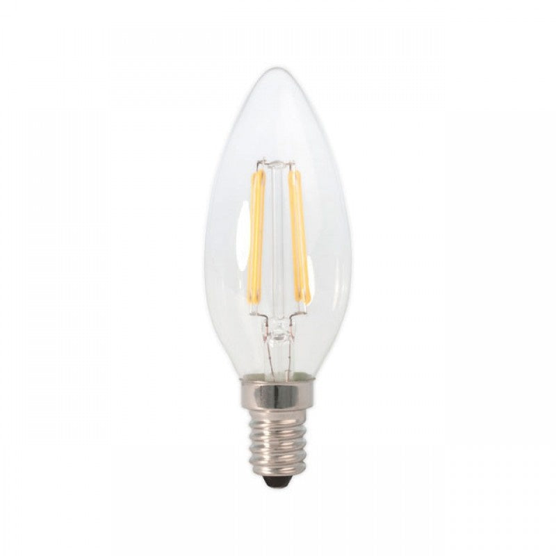 LED lamp E14 | kaarslamp C35 | 4W=40W | daglichtwit filament 6500K