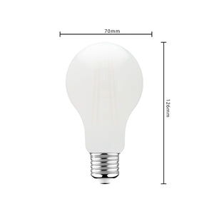 LED-Filamentlampe E27, 1521 Lumen, 11 W, warmweiß (2700 K), Birnenform A70, Opalglas