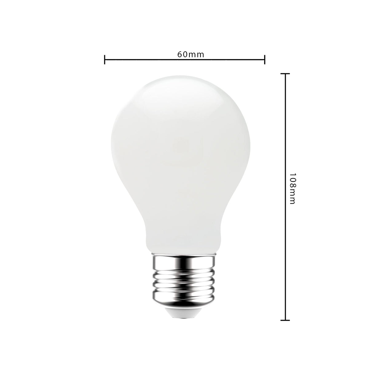 LED-Lampe E27 – Mattweißes Glas – 4 W/40 W – 470 lm – Warmweißes Licht