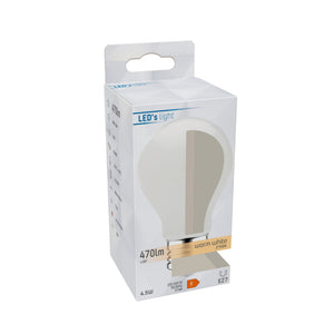 LED-Lampe E27 – Mattweißes Glas – 4 W/40 W – 470 lm – Warmweißes Licht
