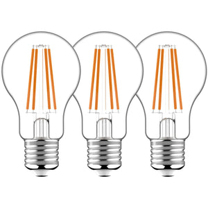 E27 LED-Lampe, 806 lm – Klassisches Design – Warmweißes Licht – 3er-Pack