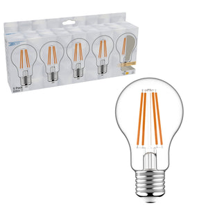LED-Filamentlampe A60 E27, 806 Lumen, 7 W, warmweiß (2700 K), 330° Abstrahlwinkel, 5er-Pack