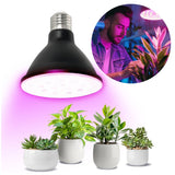 Lampa LED do uprawy E27 9 W 300 lm – wzrost i kwitnienie – kierunkowa 38° – czarna – IP20 – 230 V