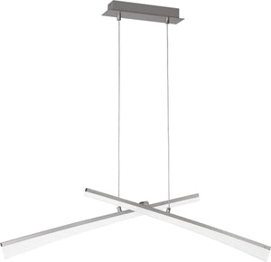 LED hanglamp X linear warmwit zwenkbaar - inkortbaar - zilver